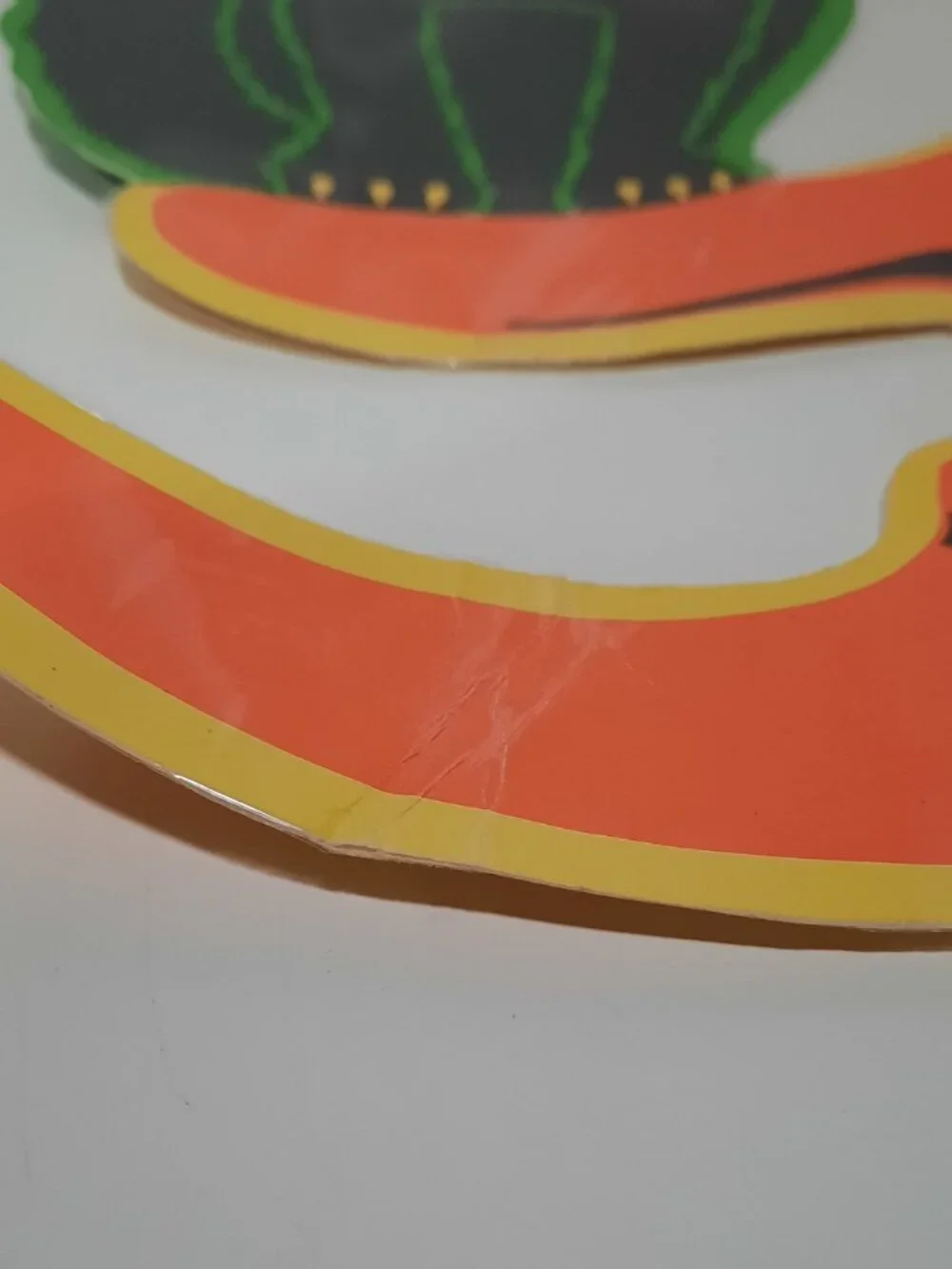 Vintage Beistle Halloween Black Cat Crescent Moon Die Cut Laminated USA